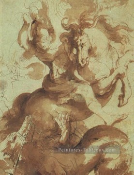St George Tuer le stylo Dragon Baroque Peter Paul Rubens Peinture à l'huile